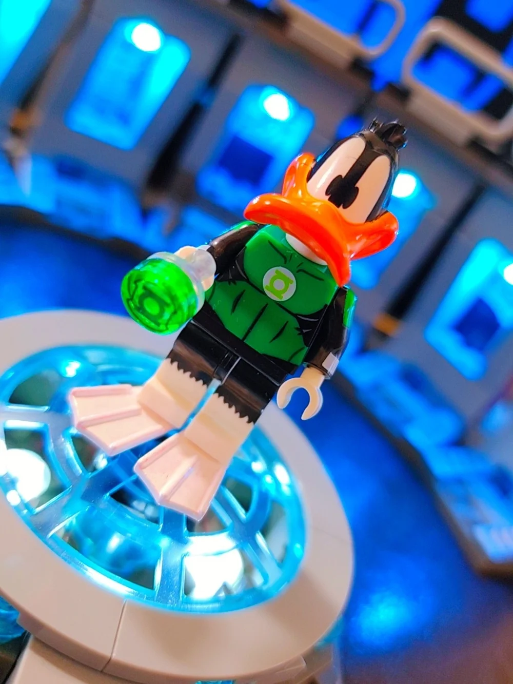 Daffy Duck Green Loontern Custom Minifigure Lego Compatible